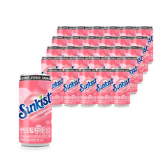광동제약 썬키스트 제로 복숭아레몬 소다, 190ml, 60개