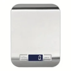 LED 디스플레이가있는 전자 디지털 주방 저울 10kg 스테인레스 스틸 패널 가정용 보석 식품 계량 도구, 01 10킬로그램, 01 실버