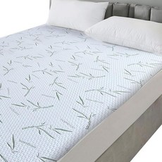 East Coast Bedding 대나무 혼방에서 추출한 방수 매트리스 프로텍터 비스코스 울트라 소프트 딥 포켓 최대 45.7cm(18인치)까지 적합 풀