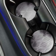 쉐리샵 제네시스 GV70 페이스리프트 전용 3D메탈 컵홀더 도어포켓 선물용 (2025년 이후), 02_헤어라인메탈, 03_GV70 페이스리프트 (2025년~) / 컵홀더