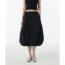 [무신사스탠다드] WOMAN 우먼즈 벌룬 밴딩 롱 스커트 [블랙]