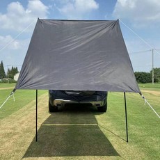 트렁크 텐트 SUV 카니발 차박 차랑용 쉘터 모기장, 흑색+철제파이프+인클로저(대형)차폭은1.9미터이상