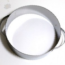 스테인리스 원형 무스 케이크 틀 손잡이 달린 조립식 베이킹 몰드 떡 제조 제과, 1개