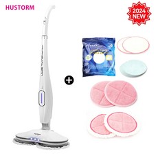 [휴스톰] 강력한 듀얼스핀 무선 물걸레청소기 hs-10900 1회용청소포+부착패드+각종패드 무상증정, 휴스톰 HS-10900