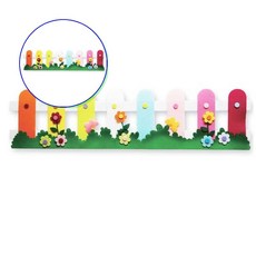 쌍문상회 환경꾸미기재료 환경꾸미기 공예 환경판 세련된 색동둥울타리 펠트 알림판 게시판 15X60cm 40872EA, 본상품