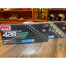 RK TAKASAGO CHAIN 428RXW XW油封鏈條 日本製造 黑金款 適用Gogoro MSX Grom, 1個, 428,黑金100L