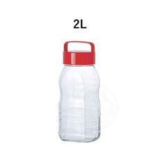 日本 石塚硝子 玻璃密封罐 梅酒瓶 玻璃密封罐 泡菜罐 梅子罐 密封玻璃罐 醃漬罐 梅酒罐 小日驚奇, 1個, 2L 玻璃密封罐