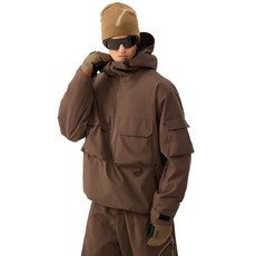 GSOU SNOW 스노우보드 재킷 남성용 스키 여성용 스노우 코트 산악용 후드 방수 방풍 288329