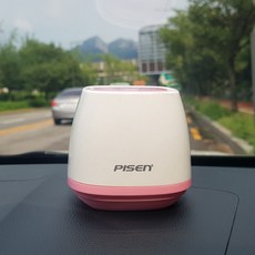 차량용 USB 공기청정기 / 화물차 승용차 냄새제거 공기정화, 핑크