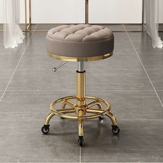 회전 바의자 바테이블 높이조절 홈바 바스툴, 공식 표준 구성, 베이지그레이 티타늄 골드 모델 + 베어링 철제
