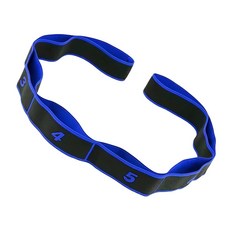 8 섹션 댄스 스트레칭 벨트 요가 풀 스트랩 벨트 번호 운동 스트랩, 파란색