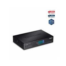 [TRENDnet] 5포트 기가비트 엣지스마트 PoE+ 스위치 4개 포트 1개 31W PoE 전력 예산 관리형 벽걸이 가능 평생 보호 검정색 TPE-TG50ES