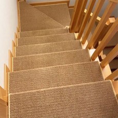 樓梯踏步地墊 家用免膠自黏防滑階梯保護貼 靜音耐磨地毯腳墊, 駝色,75*24+3公分耐磨不掉毛