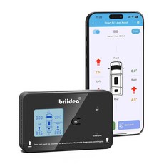 230243 Wireless RV Leveling System with Bluetooth App Control Briidea Smart Leveler LCD Display, Wireless RV Leveling System wi