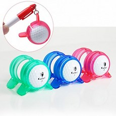 [ON38] 골프 볼라이너 360도 캡라이너 볼마커(색상랜덤), 랜덤(펜포함)