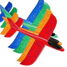 泡沫滑翔飛機手拋飛機玩具戶外兒童大號網紅回旋模型, 【手拋飛機】大號3架【顏色隨機】, 1個