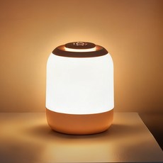 LUTW LED무드등 터치스위치 3단계조절 USB충전 침실 수유등 취침등 감성, 화이트