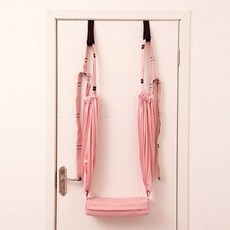 空中瑜伽繩，彈力拉筋訓練器，倒立伸展帶, 1個, 三代加厚 粉色瑜伽繩