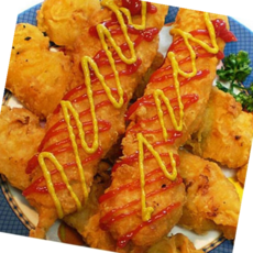 닭다리살 순살 치킨 후라이드 닭꼬치 1kg (100gX10개), 본상품