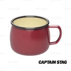 CAPTAIN STAG 鹿牌 琺瑯杯 400ml 質感大肚圓杯 (6款), 紅色