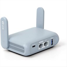 공공 및 호텔용 OpenVPN 및 Wireguard를 갖춘 휴대용 여행용 라우터 포켓 크기의 무선 여행용 기가비트 라우터, 라이트 블루