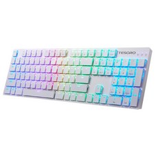 TESORO 鐵修羅 GRAM XS G12 超薄型機械鍵盤 RGB 青軸 中文白, GRAM XS G12 RGB青軸英文白, 中文白, 英文白