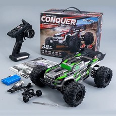 DFMEI 爆款1:24四驅專業漂移遙控賽車賽車仿真耐摔模型玩具, 1個, 16102皮卡 綠色【單盒1684g】:【標準款-車身鋰電池*1】