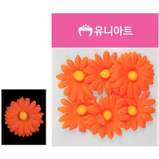 뿅국화 1500 형광주황 조화꽃 유치원환경판 sel02070Yl, 단일