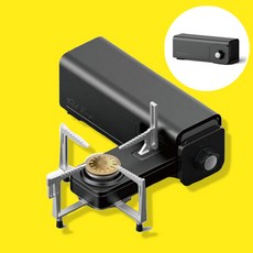 맥스 폴드 레인지 MS-100 휴대용 가스렌지 캠핑 버너 스토브, 1개, 블랙