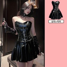 캣우먼 할로윈 고양이의상 의상 파티 분장 가면 코스튬 제품 코스프레 코스프레복 비, 3.블랙 2종 세트 L