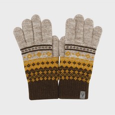 【體溫魔術師】女士菱紋皮標單層手套 針織柔軟輕盈保暖 冬季通勤約會氣質百搭款, 褐, 1個