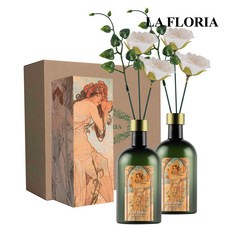 라플로리아 꽃 디퓨저, 2개, 500ml, S5.장미뿜뿜향/A2.들장미(소)-L12/화이트
