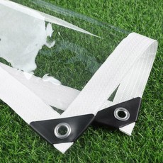 방수천막 다용도 방수포 갑바 캠핑 천막 커버 차양막 방진 방수 비닐포 두꺼운 야외 투명 타포린 파티오 퍼골라 비닐 타프 커튼 가정용 창문 유지 따뜻한 필름 0.35mm, 38)White edge