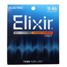 공식수입정품<br>Elixir - NANOWEB Electric Custom Light / 나노웹 일렉기타 스트링 009-046 (12027), *, 1개
