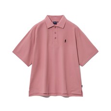 예일 YALE 오버사이즈 퀵 드라이 피케 폴로 셔츠 빈티지 핑크