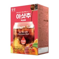 사무실 탕비실 손님용 복숭아 아이스티 아샷추 분말 커피 20스틱, 20g, 20개입, 1개