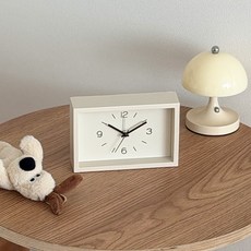 모아나 미니 알람 탁상 책상 무소음 시계, 모아나 알람시계 - 크림