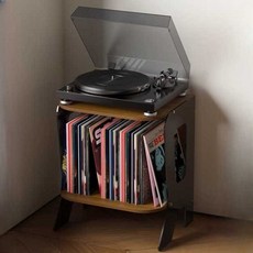 LP 수납장 턴테이블 스탠드 장식장 레코드 선반 랙, 윌넛(길이45폭35높이52.4cm)