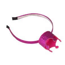 공주 왕자 왕관 머리띠 (파티용품 연극 소품), 1개, 엘르왕관머리띠(진핑크)