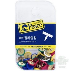 [평화] 알록달록 종이핀 고정용핀 칼라압정 고정압정