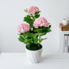 仿真繡球花盆栽 櫻坂粉色系 居家裝飾擺設, 夏日浪漫京都繡球櫻坂粉仿真花禮, 1個