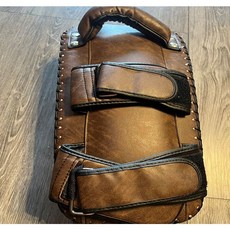 廣隆 復古腳靶 踢靶 弧形腿靶 散打 拳擊 泰拳 訓練靶 武術用品 運動護具, 1個, 咖啡色-單只, 咖啡色