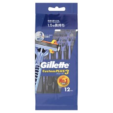 Gillette 吉列 Custom Plus 3系列滑順輕便刮鬍刀, 1包