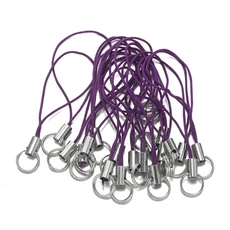 20/50Pcs 폴리 에스터 코드 열쇠 고리 공예에 대 한 더블 점프 링 매는 밧줄 로프 수제 전화 로프 장난감 D, 01 20pcs, 17 Dark purple