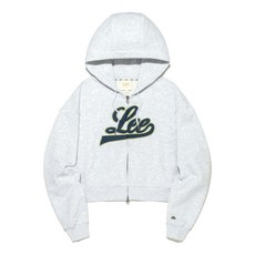 LEE 리 우먼 아플리케 크롭 후드 집업 라이트 그레이 21Y783 27C015