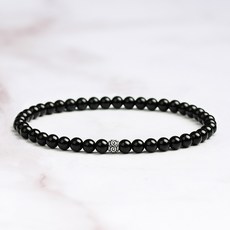 진주모아 특A 악한기운을 막는 액막이 불교 염주팔찌 오닉스, 오닉스4mm, 16cm