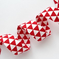 레드패턴 원단리본 헤어핀 만들기 리본공예 DIY재료, 삼각(triangle), 5개