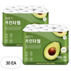 한예지 셰프 키친타월 130매, 6롤, 30개