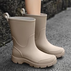 하모리 남녀공용 데일리 패션 미들 레인부츠 발편한 가벼운 미끄럼방지 방수 장화