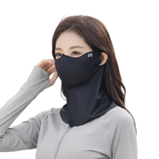 영스빌 골프 스포츠 쿨 마스크 1+1 여름용 자외선차단 풀커버, 블랙(2P), 2개
